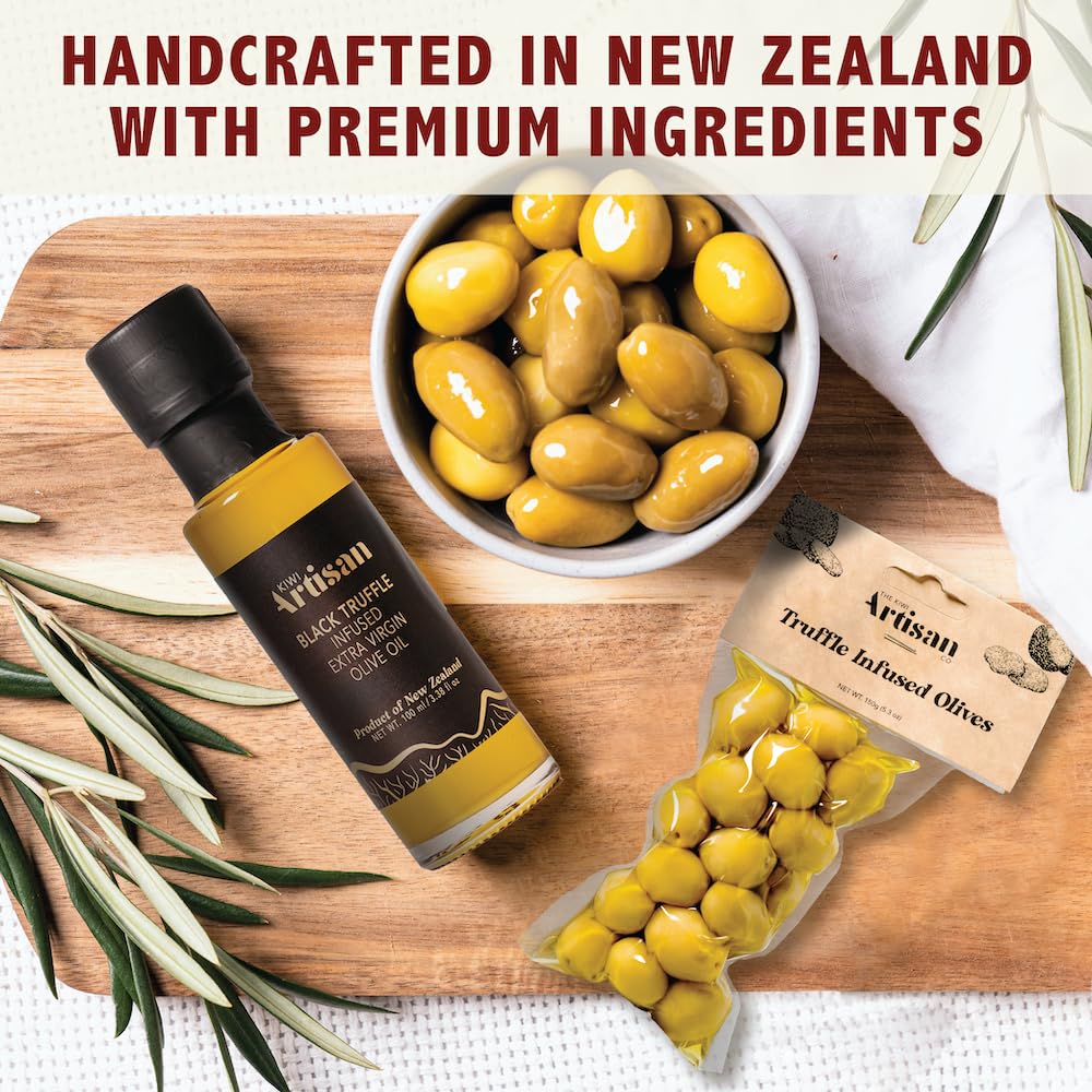 Amazon.com : KIWI ARTISAN Truffle Oil Infused Green Olives & Black